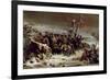 Marshal Ney Supporting the Rear Guard During the Retreat from Moscow, 1856-Adolphe Yvon-Framed Giclee Print