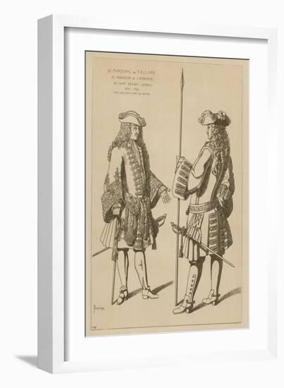 Marshal of Tallard and Mr Laubanie at Camp before the Battle of Landau, November 1703-Raphael Jacquemin-Framed Giclee Print