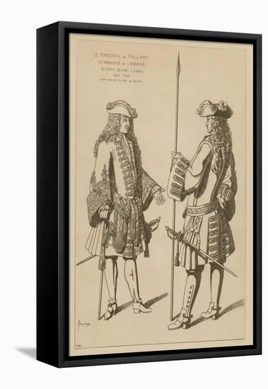 Marshal of Tallard and Mr Laubanie at Camp before the Battle of Landau, November 1703-Raphael Jacquemin-Framed Stretched Canvas
