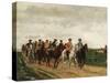 Marshal Saxe and His Troops, 1866-Jean-Louis Ernest Meissonier-Stretched Canvas