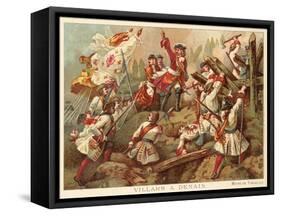 Marshal Villars at the Battle of Denain, France, 1712-Jean Alaux-Framed Stretched Canvas