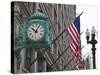 Marshall Field Building Clock, Now Macy's Department Store, Chicago, Illinois, USA-Amanda Hall-Stretched Canvas