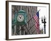 Marshall Field Building Clock, Now Macy's Department Store, Chicago, Illinois, USA-Amanda Hall-Framed Photographic Print