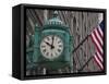 Marshall Field Building Clock, Now Macy's Department Store, Chicago, Illinois, USA-Amanda Hall-Framed Stretched Canvas