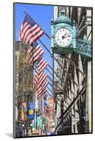 Marshall Field Building Clock, State Street, Chicago, Illinois, United States of America-Amanda Hall-Mounted Photographic Print