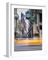 Marshall Field Clock Chicago-Steve Gadomski-Framed Photographic Print