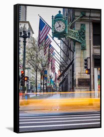 Marshall Field Clock Chicago-Steve Gadomski-Framed Stretched Canvas