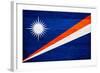 Marshall Islands Flag Design with Wood Patterning - Flags of the World Series-Philippe Hugonnard-Framed Art Print