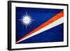 Marshall Islands Flag Design with Wood Patterning - Flags of the World Series-Philippe Hugonnard-Framed Art Print