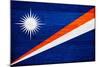 Marshall Islands Flag Design with Wood Patterning - Flags of the World Series-Philippe Hugonnard-Mounted Art Print