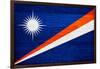 Marshall Islands Flag Design with Wood Patterning - Flags of the World Series-Philippe Hugonnard-Framed Art Print