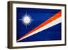 Marshall Islands Flag Design with Wood Patterning - Flags of the World Series-Philippe Hugonnard-Framed Premium Giclee Print
