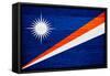 Marshall Islands Flag Design with Wood Patterning - Flags of the World Series-Philippe Hugonnard-Framed Stretched Canvas