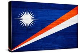 Marshall Islands Flag Design with Wood Patterning - Flags of the World Series-Philippe Hugonnard-Stretched Canvas