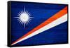 Marshall Islands Flag Design with Wood Patterning - Flags of the World Series-Philippe Hugonnard-Framed Stretched Canvas