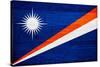 Marshall Islands Flag Design with Wood Patterning - Flags of the World Series-Philippe Hugonnard-Stretched Canvas