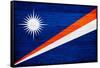 Marshall Islands Flag Design with Wood Patterning - Flags of the World Series-Philippe Hugonnard-Framed Stretched Canvas