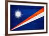 Marshall Islands Flag Design with Wood Patterning - Flags of the World Series-Philippe Hugonnard-Framed Art Print