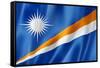 Marshall Islands Flag-daboost-Framed Stretched Canvas