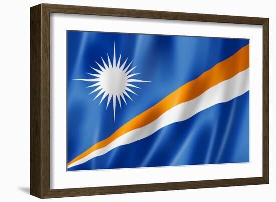 Marshall Islands Flag-daboost-Framed Art Print