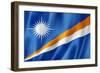 Marshall Islands Flag-daboost-Framed Art Print