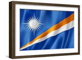 Marshall Islands Flag-daboost-Framed Art Print