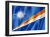 Marshall Islands Flag-daboost-Framed Art Print