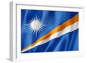 Marshall Islands Flag-daboost-Framed Art Print