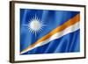 Marshall Islands Flag-daboost-Framed Art Print