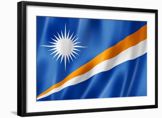 Marshall Islands Flag-daboost-Framed Art Print