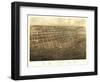 Marshall, Michigan - Panoramic Map-Lantern Press-Framed Art Print