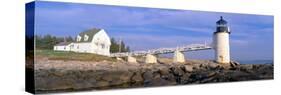 Marshall Point Lighthouse from 1832, Penobscot Bay, Port Clyde, Maine-null-Stretched Canvas