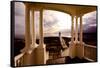 Marshall Point Sunset Viewed from a Balcony-George Oze-Framed Stretched Canvas