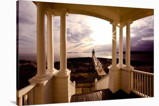 Marshall Point Sunset Viewed from a Balcony-George Oze-Stretched Canvas