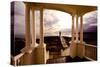 Marshall Point Sunset Viewed from a Balcony-George Oze-Stretched Canvas