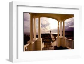 Marshall Point Sunset Viewed from a Balcony-George Oze-Framed Photographic Print