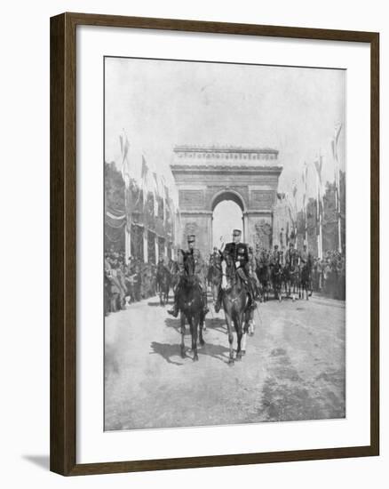 Marshals Foch and Joffre During the Grand Victory Parade, Paris, France, 14 July 1919-null-Framed Giclee Print