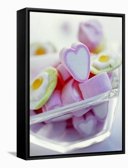 Marshmallow Hearts for Valentine's Day-Dr^ Martin Baumgärtner-Framed Stretched Canvas