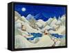 Marshmellow Snow-Bill Bell-Framed Stretched Canvas