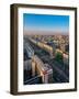 Marszalkowska Street and City Centre Skyline at sunrise, elevated view, Warsaw-Karol Kozlowski-Framed Photographic Print