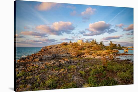 Martello Tower, with walls up to 11 feet thick and surrounded by dry moat, at Ferry Reach-Barry Davis-Stretched Canvas