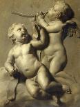 Two Putti Making Music-Marten Jozef Geeraerts-Mounted Giclee Print