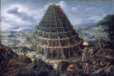 The Tower of Babel, 1595-Marten van Valckenborch-Framed Stretched Canvas