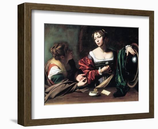 Martha and Mary Magdalene, C. 1598-Caravaggio-Framed Giclee Print