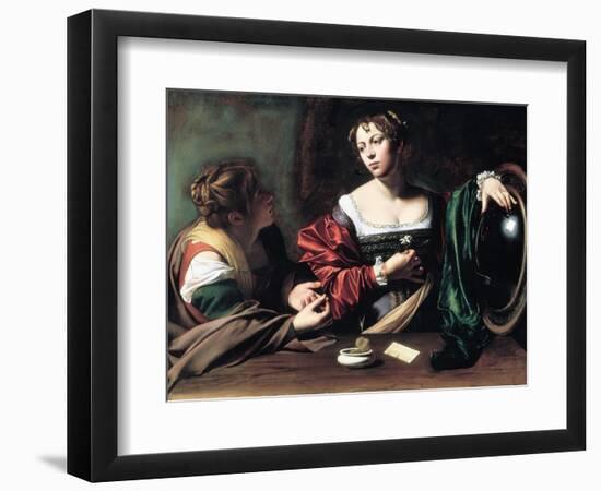 Martha and Mary Magdalene, C. 1598-Caravaggio-Framed Giclee Print