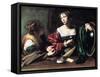Martha and Mary Magdalene, C. 1598-Caravaggio-Framed Stretched Canvas