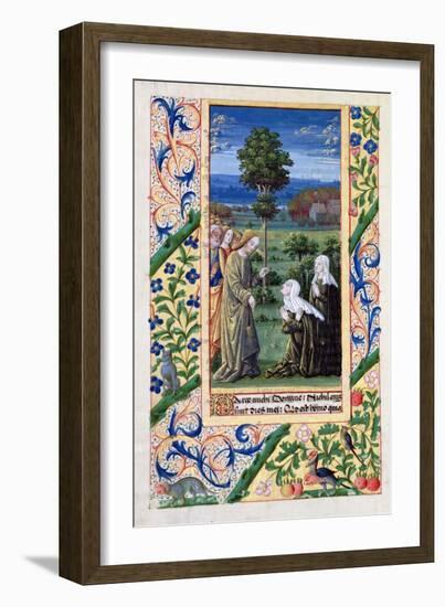 Martha and Mary Telling Jesus of the Death of Lazarus, Book of Hours of Louis D'Orleans, 1469-Jean Colombe-Framed Giclee Print