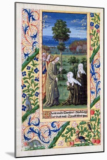 Martha and Mary Telling Jesus of the Death of Lazarus, Book of Hours of Louis D'Orleans, 1469-Jean Colombe-Mounted Giclee Print