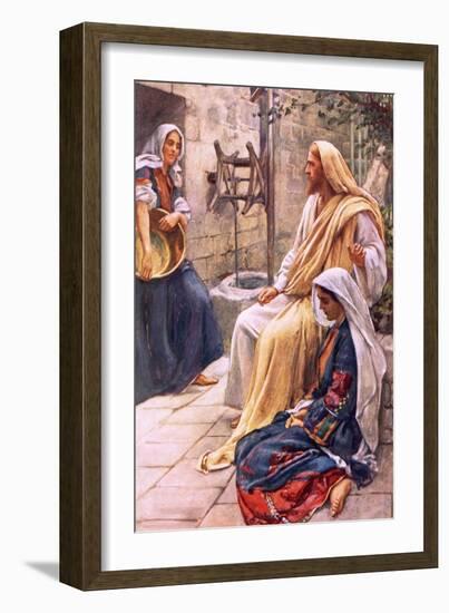 Martha and Mary-Harold Copping-Framed Giclee Print