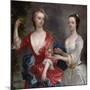 Martha and Teresa Blount (Oil on Canvas)-Charles Jervas-Mounted Giclee Print